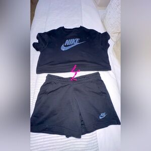 NIKE: Black Top & Shorts - Size M